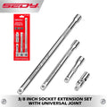 SEDY 4Pcs 3/8-Drive Socket Extension Bar Set by SEDY