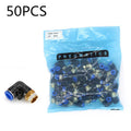 50PCS PL pneumatic connector pipe fitting 4-12mm hose OD 1/8 "1/4" 3/8