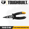 TOUGHBUILT 6-Inch Wire Pliers - Pointed Nose by TOUGHBUILT