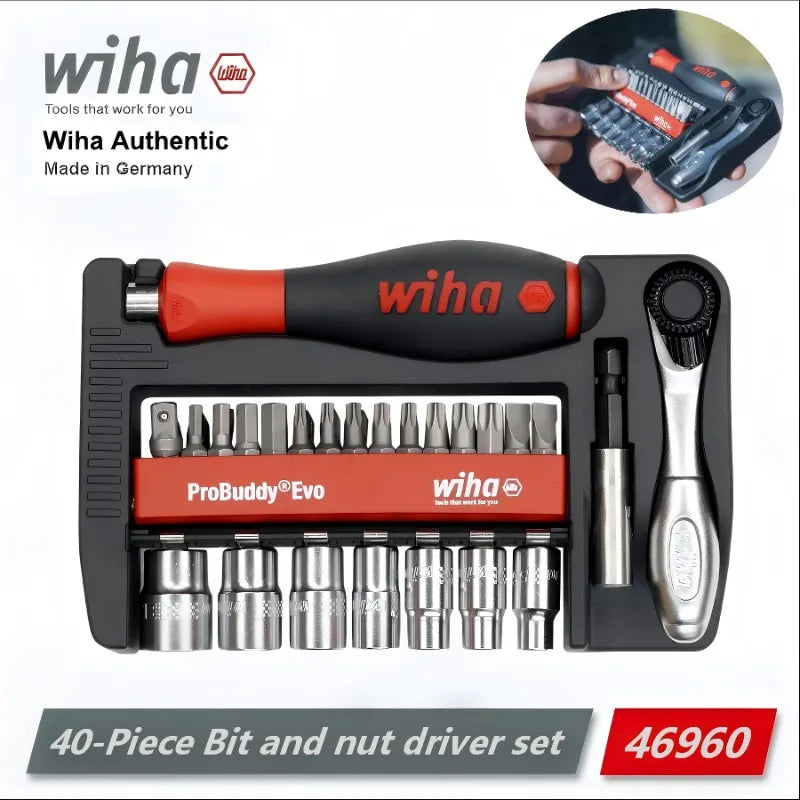 Wiha ProBuddy® Evo 1/4" 40-Piece Ratchet Bit Set by Wiha
