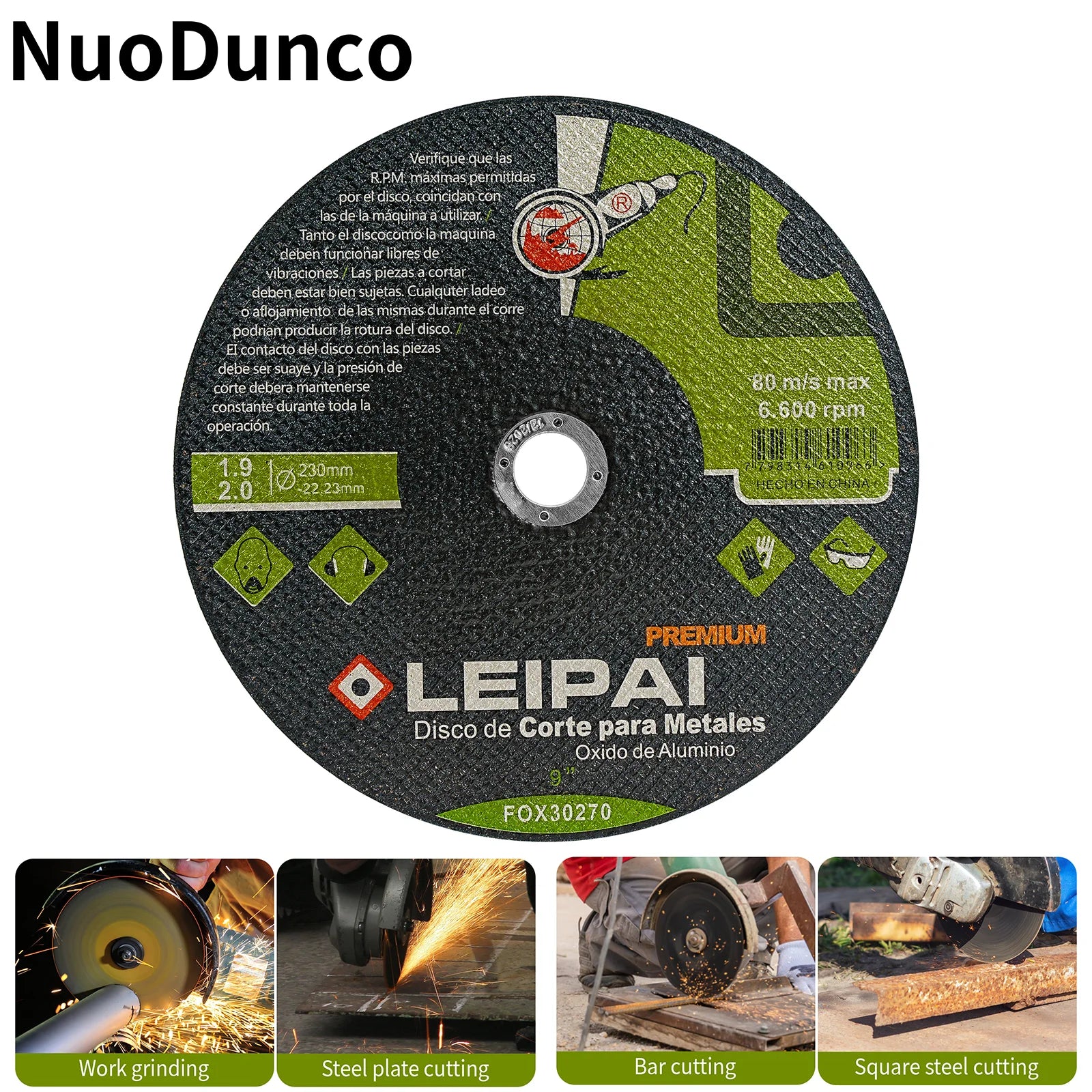 9'' Metal Cutting Disc Angle Grinder Saw Blade Resin Grinding Wheel
