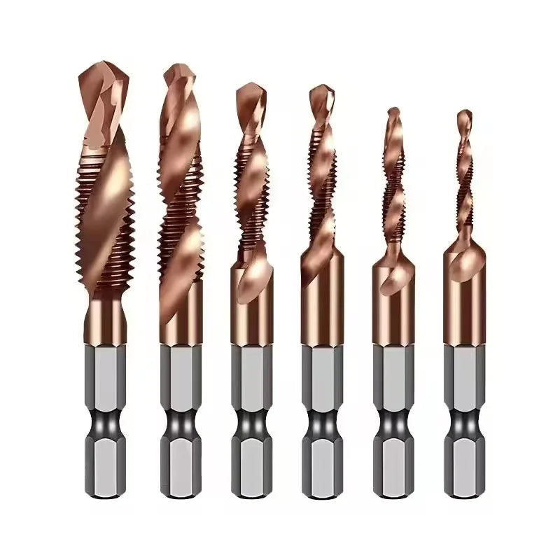 10PCS M3 M4 M5 M6 M8 M10 Cobalt HSS Thread Tap Set TiN Coated for Stainless Stee