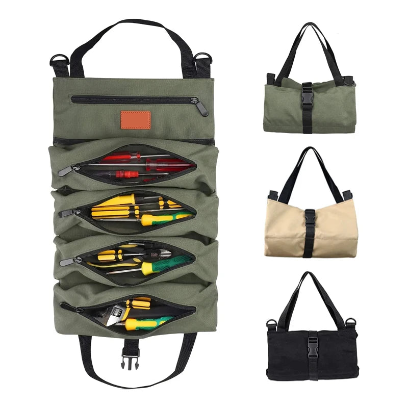 Tool Roll,Multi-Purpose Roll Up Tool Bags,Wrench Roll,Electrician Bags Tool Orga