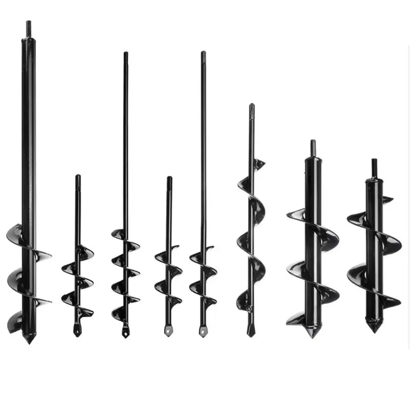5PCS Garden Auger Drill Bit for Planting 3-8 inch Spiral Soil Digger Bulb Plante