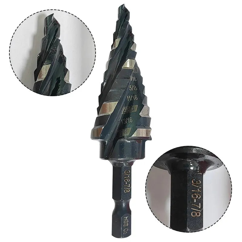1PC British M35 High-speed Steel 3/16-7/8 Hexagonal Handle Black and