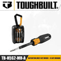 TOUGHBUILT Ratchet Double-Head Screwdriver Quick Extending Rotating Bit Box TB-H