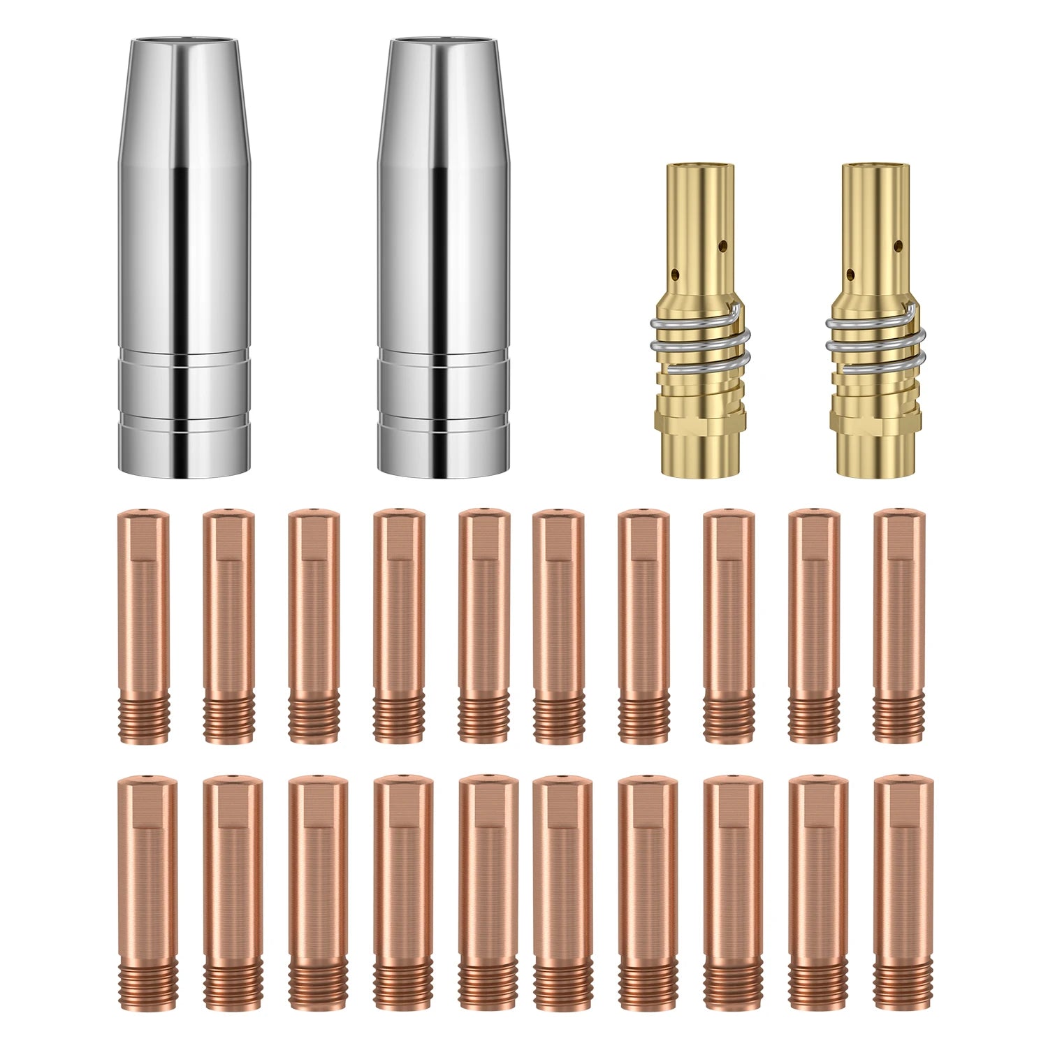 ANDELI 24PCS 15AK MIG Welding Torch Accessories Kit Contact Tip Nozzles Diffuser