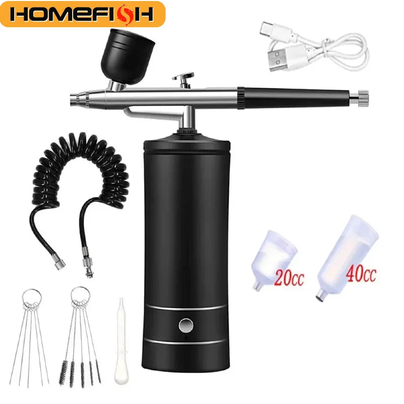 Airbrush Compressor Kit Portable Airbrush Paint Spray by Unbranded