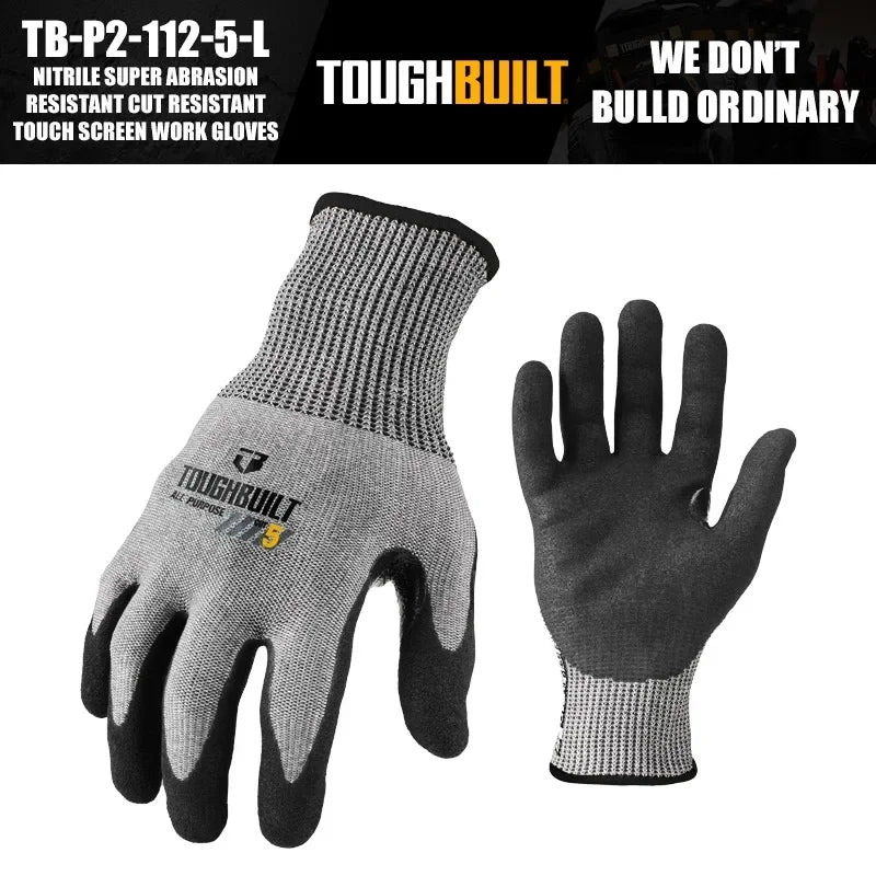 ToughBuilt Nitrile Cut Resistant Touch Screen Work Gloves by ToughBuilt
