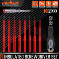 HORUSDY 9PC Insulated Screwdriver Set | 1000V Rated, CR-V Magnetic