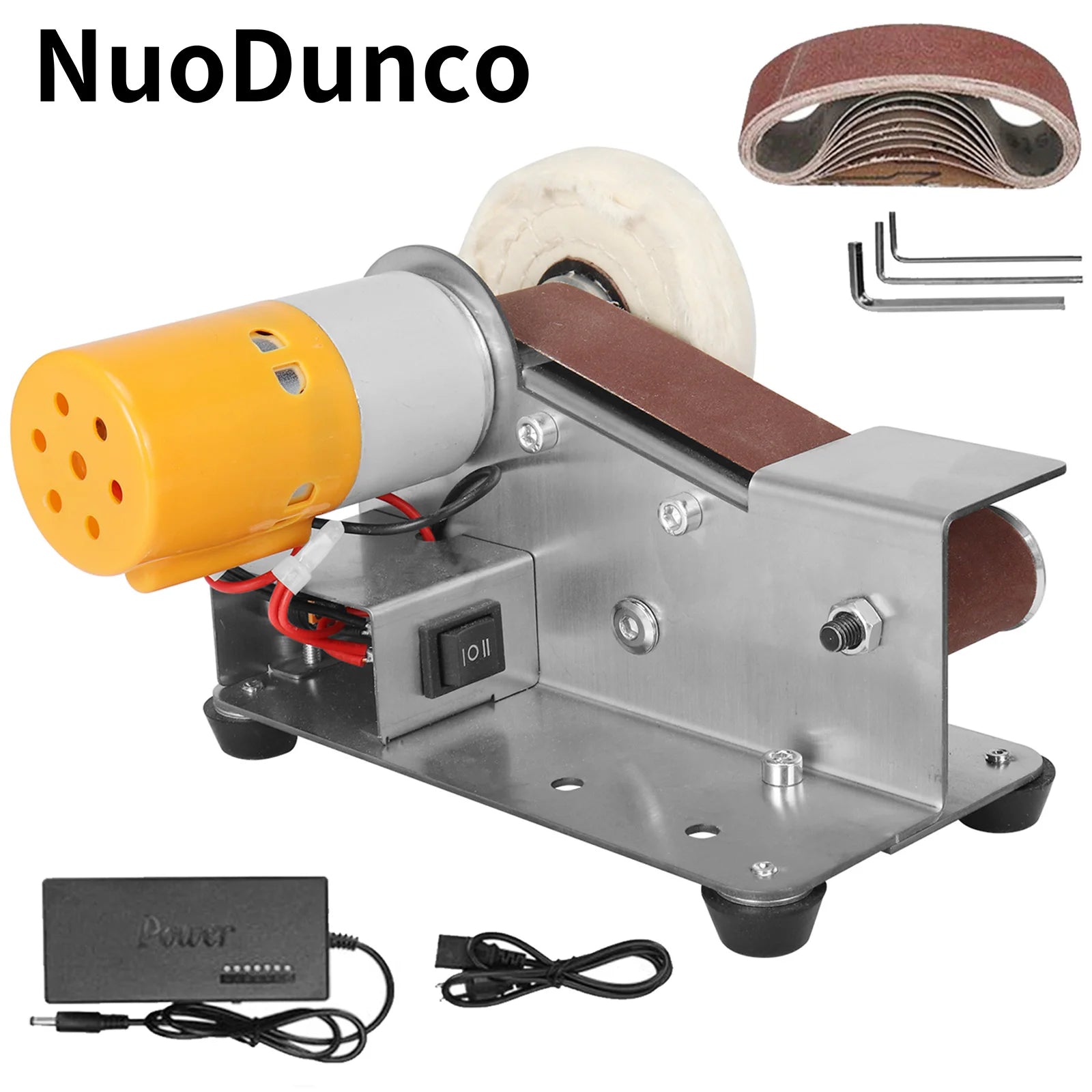 Electric Belt Grinder Mini Polisher for Metal Woodworking by Unbranded
