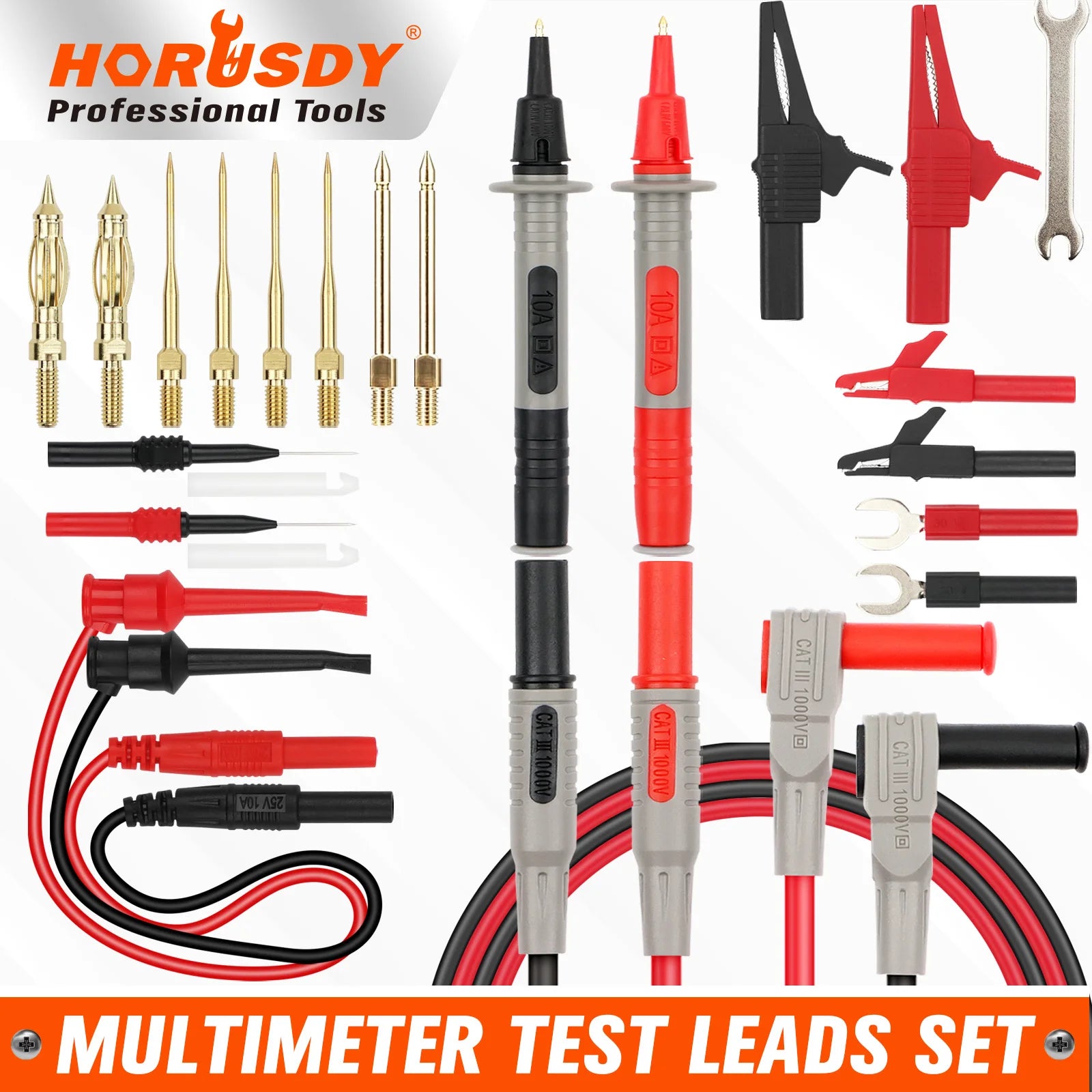 HORUSDY 27Pcs Multimeter Test Leads Set by HORUSDY