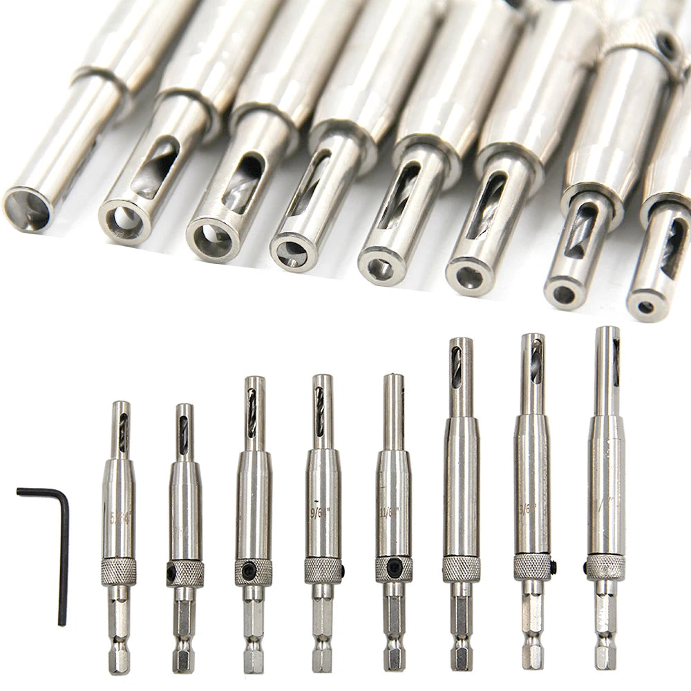 Hinge Hole Opener Hexagonal Drill Bit Set by Unbranded