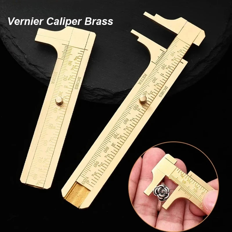 Brass Vernier Caliper Mini Precision Measuring Tool by Unbranded