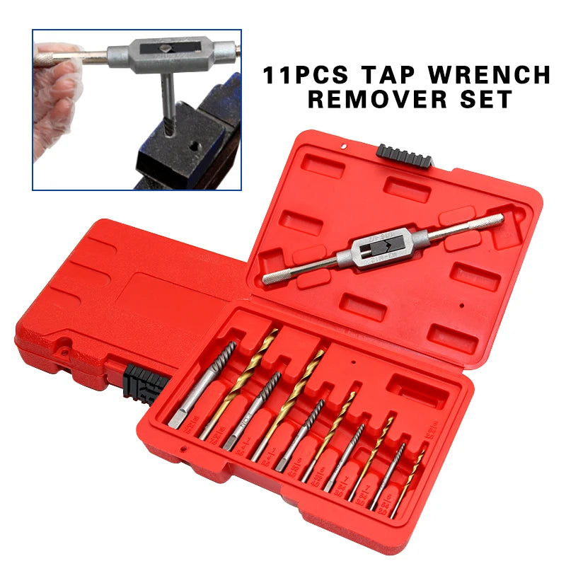 11pc Screw Extractor and Tap Wrench Set