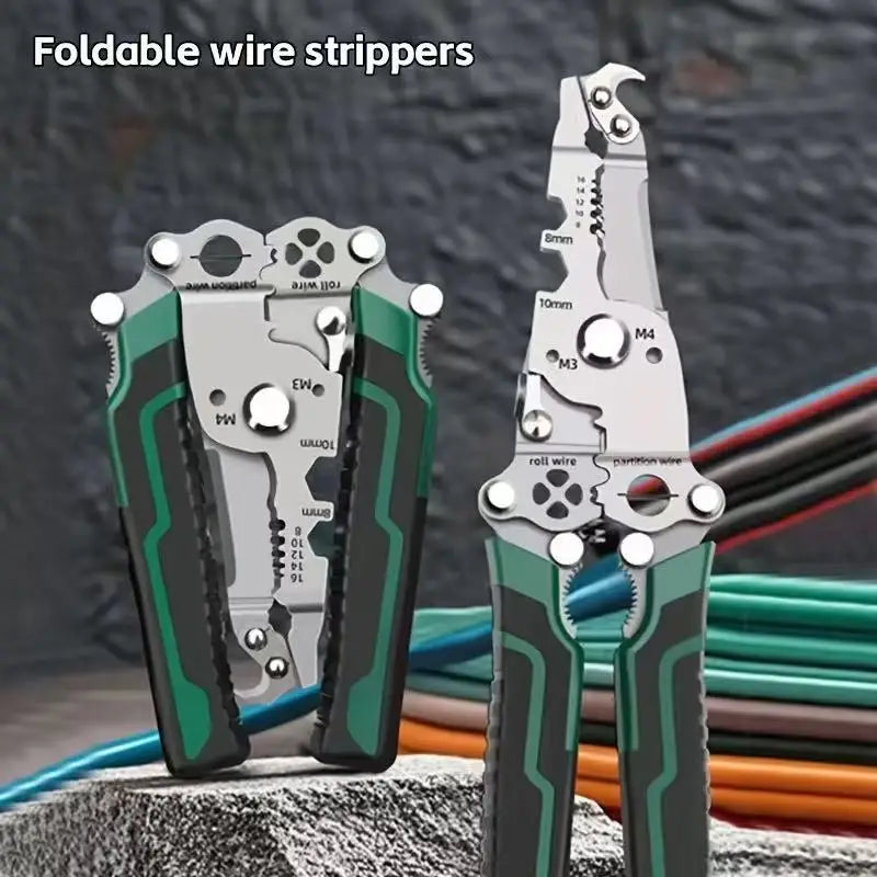 Foldable Wire Stripper Multi-Function Crimping Pliers