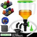 SWANLAKE 20Pcs No Spill Engine Oil Funnel Kit, 1.59QT/1.5L 12 Adapters