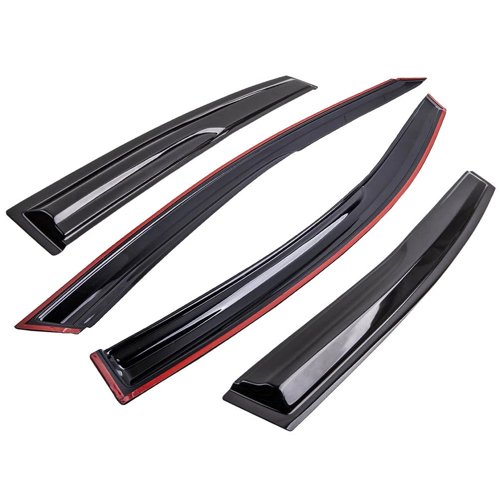 4x Smoke Acrylic Window Visor Rain Guard Deflector for Nissan Sentra 2013-2019