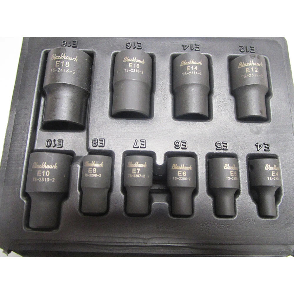 Blackhawk By Proto Ts-1210s External Torx Impact Socket Set
