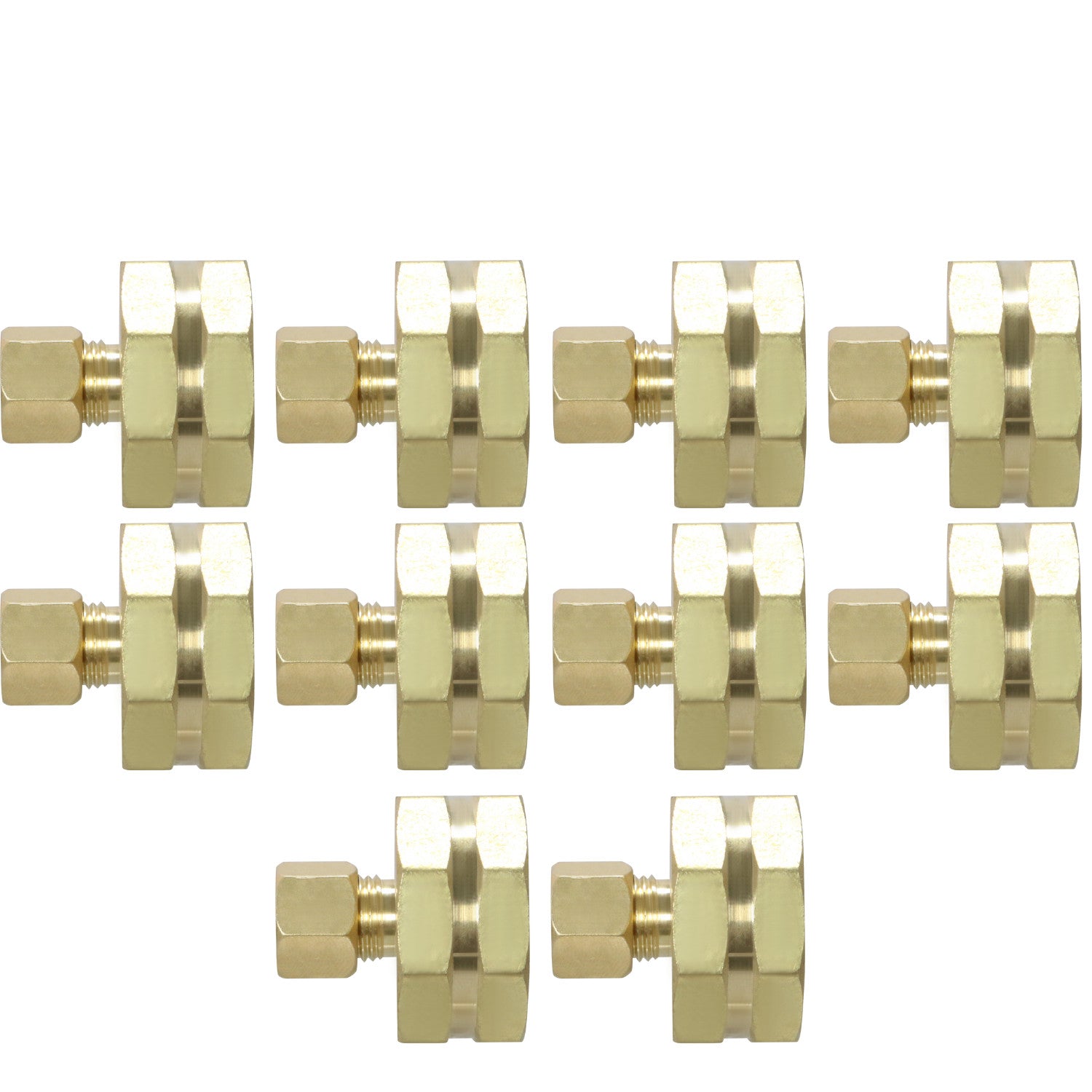 XFITTING 1/4" OD Comp. x 3/4" FHT Adapter 10 Pack