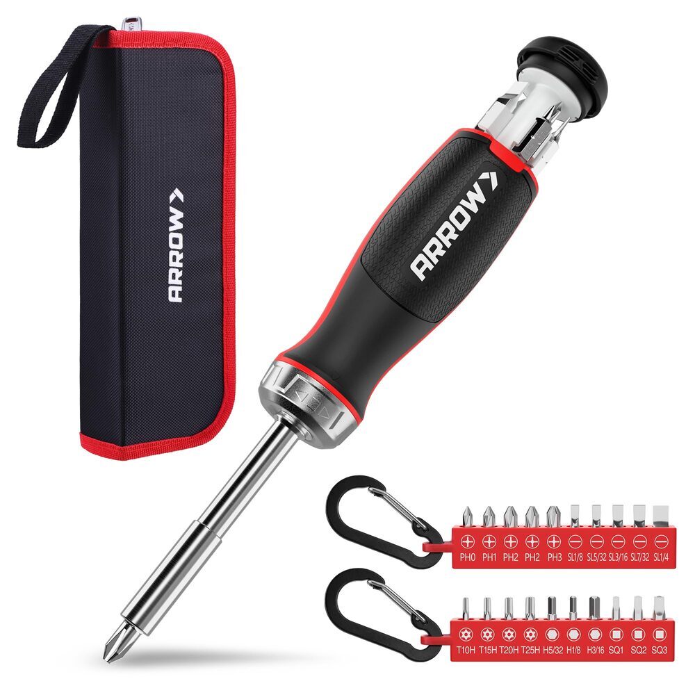 ARROW 27pc Multi Bit Ratcheting Screwdriver Set by ARROW