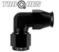 An-8 (an8) 90 Degree Forged Ptfe Stealth Black Hose Fitting - Non
