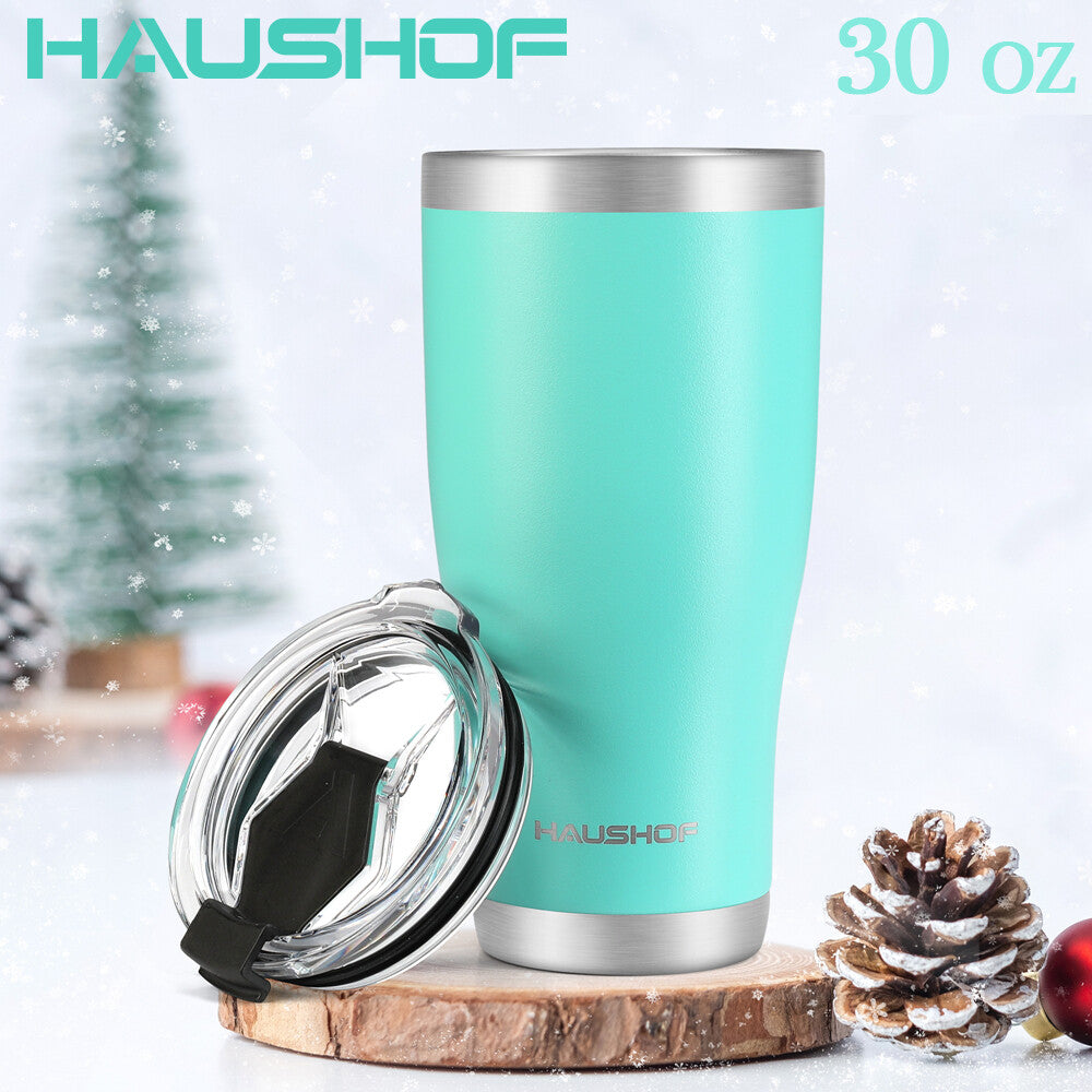 HAUSHOF 30 oz Travel Mug Tumbler Stainless Steel Vacuum Insulated