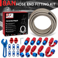 6AN AN6 1/4-18 NPT Oil/Fuel Line Hose/Gauge Male/Female Union Fitting by Unbranded