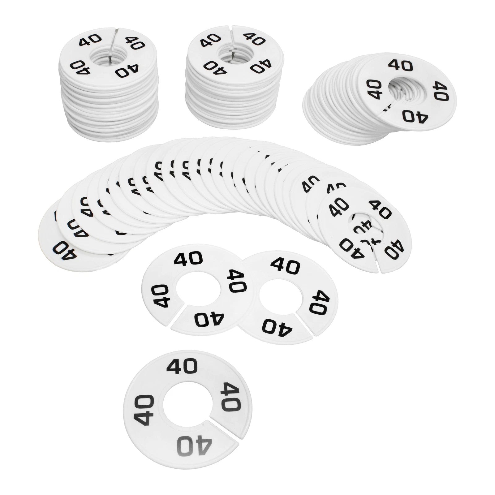 Hangers Retail Clothing Rack 3-1/2" Round Plastic Size 40 Dividers