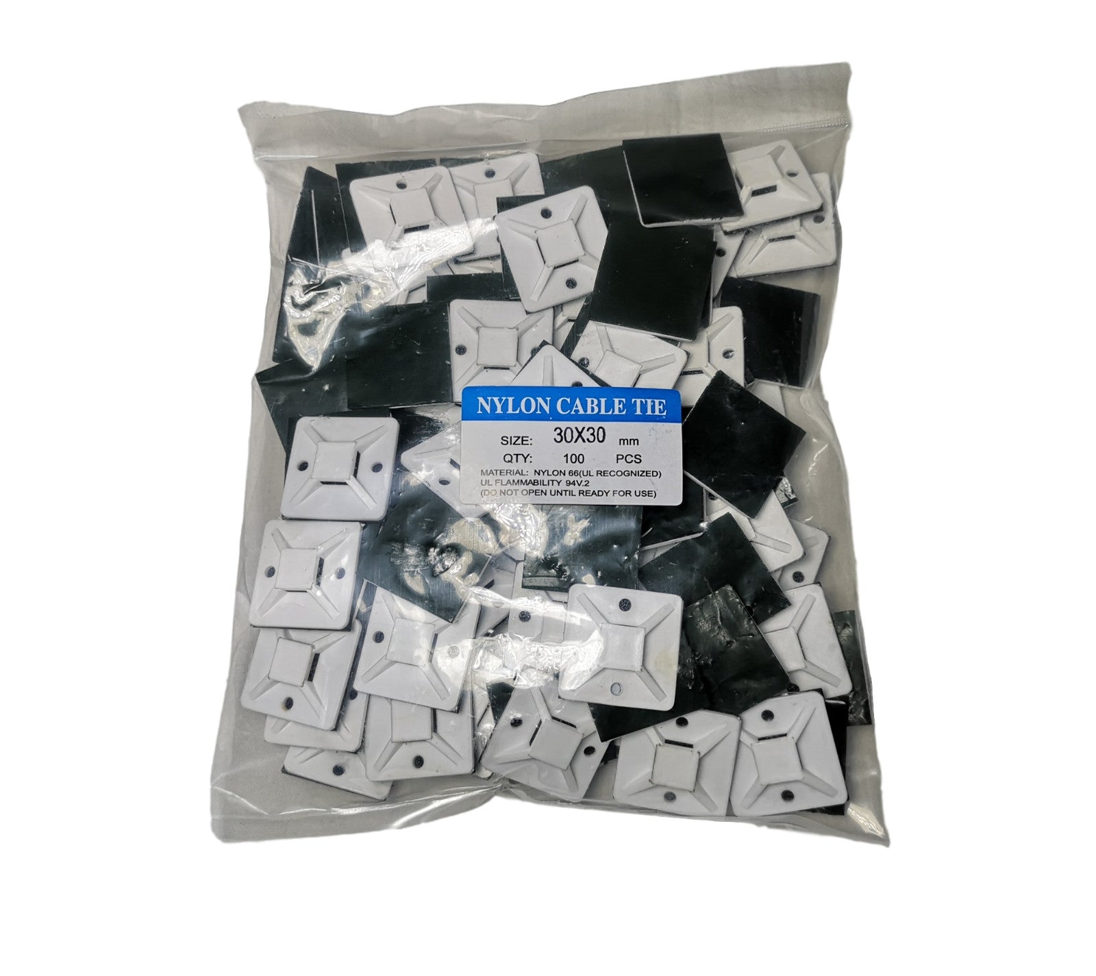 Adhesive Cable Tie Wire Clamp Mount 100 Pack