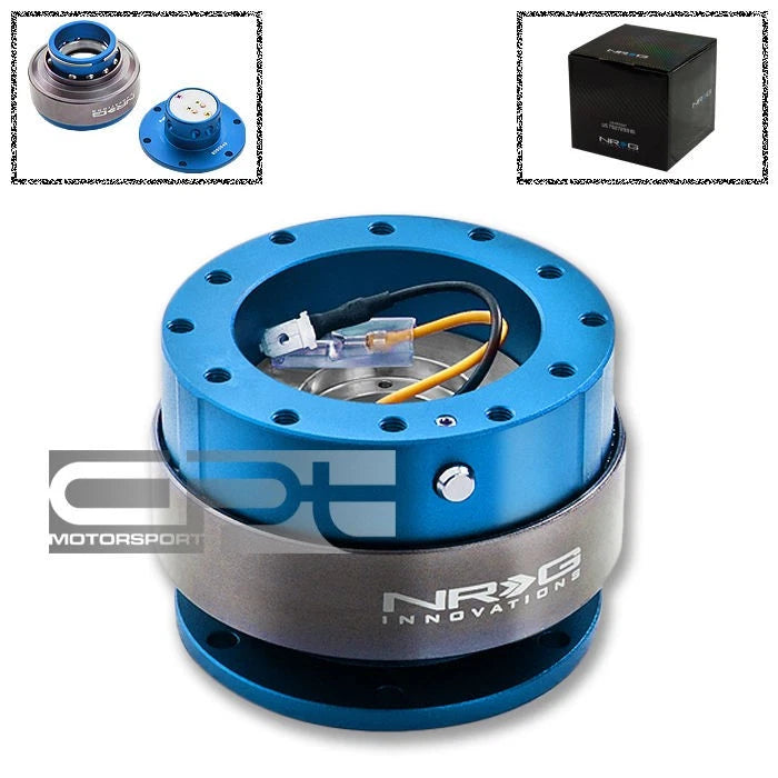 Nrg 6-hole Steering Wheel New Blue Quick Release | Built Supply Co