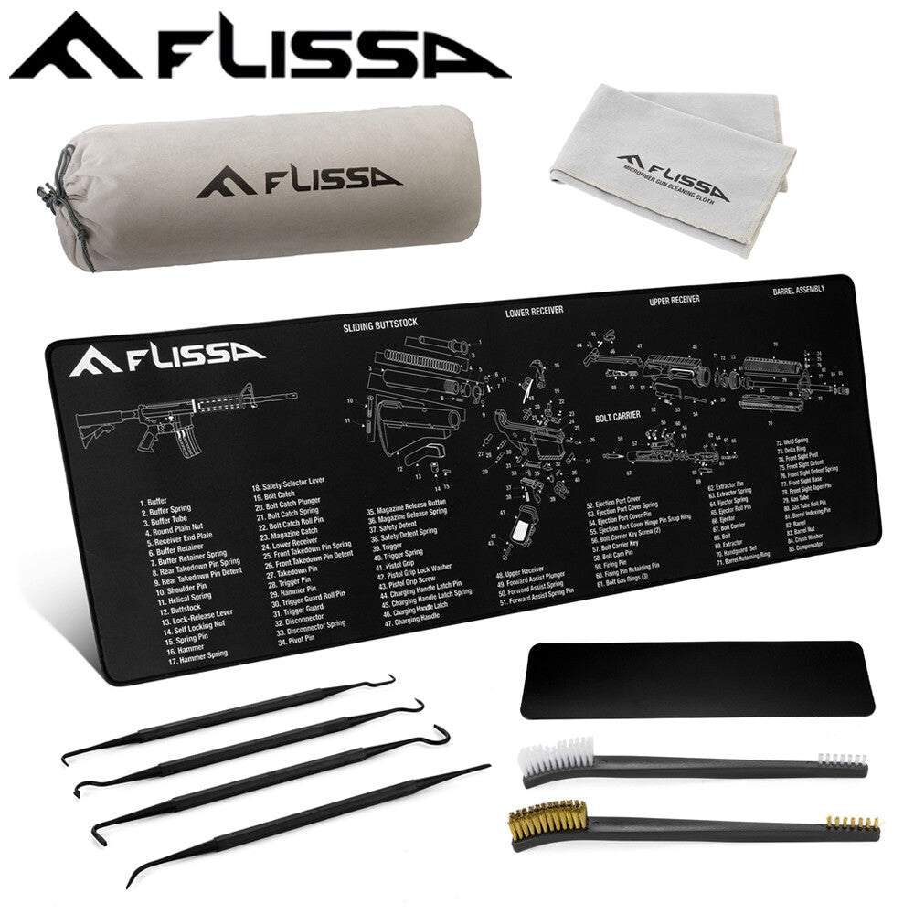 Flissa Gun Cleaning Mat Set For Glock Ar 12"x36" | Built Supply Co