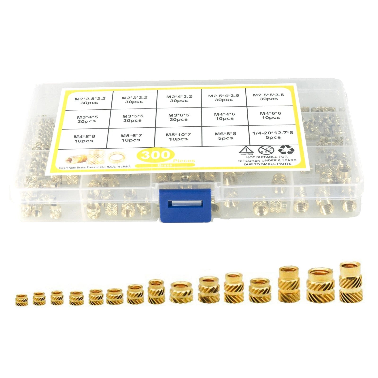 3d Printing Brass Nuts M2 -M5 M6 Threaded Insert Knurled Brass Nuts