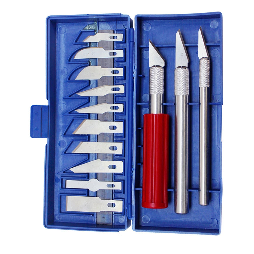 Hobby Knife Razor Blade Set Kit Case Cutter Tool Exacto Precision