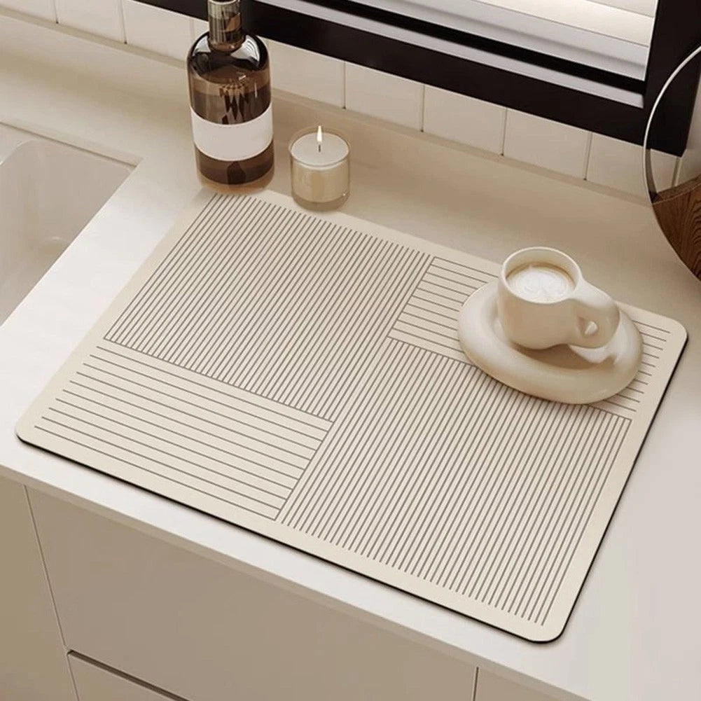 Dish Drainer Mat Water Absorbing And Anti Slip Easy To Rinse