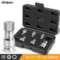 6pc Jumbo Hex Allen Key 1/2" Dr. Socket Bits Set: H14,17,19,22,2<wbr/>4mm