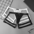 Mens Suspender Thong Briefs With Breathable Fabric Elastic Waist And