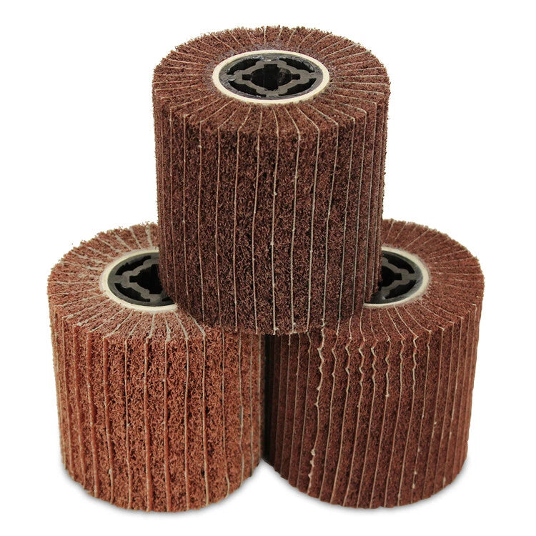3 Pack - 4" X 4" X 3/4" Interleaf Flap Wheel Drum, | Built Supply Co