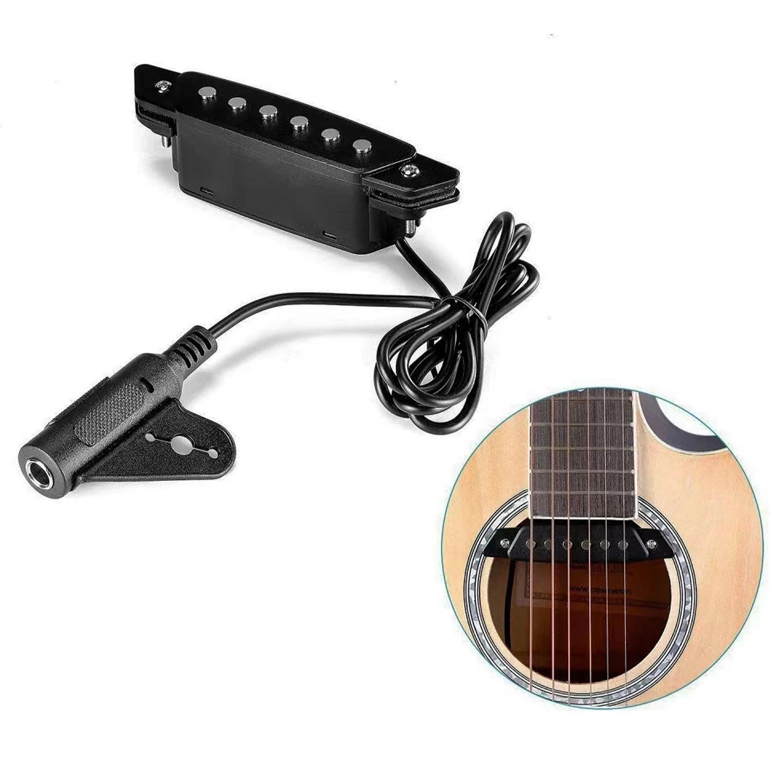 Acoustic Guitar Soundhole Magnetic Pickup Humbucker Passive With