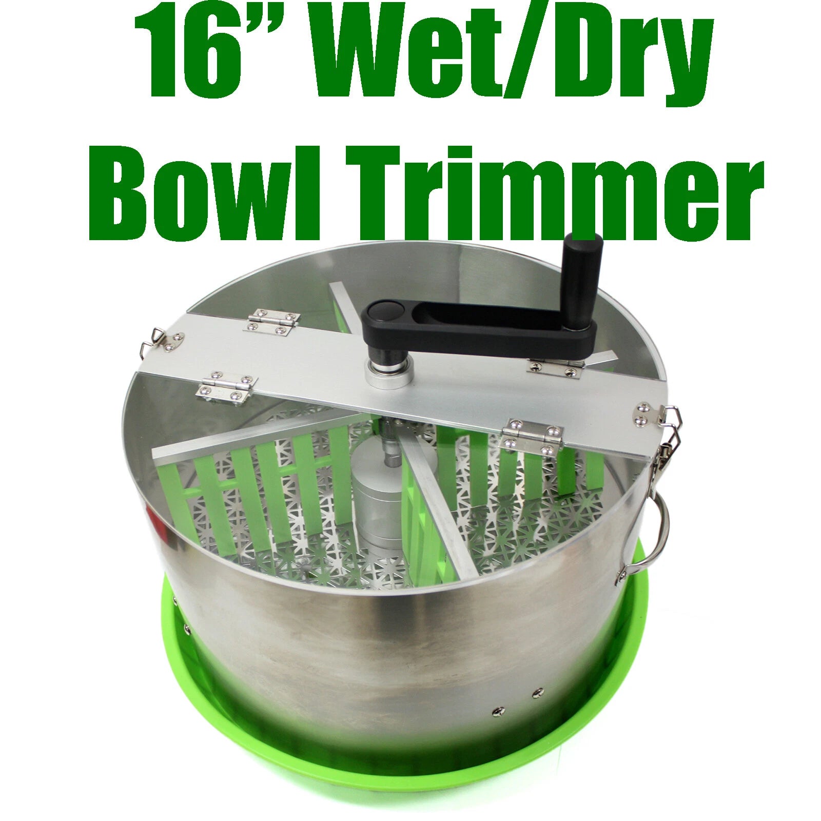 16" Bud Leaf Trimmer Machine Manual Crank Trimming Hydroponic Bowl