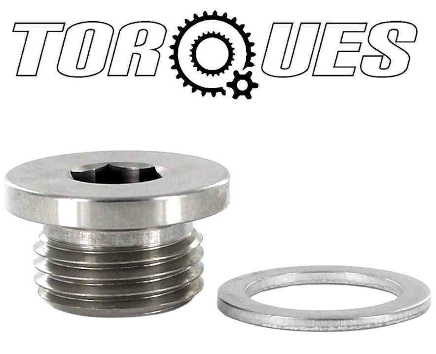 M16x1.5 Round Head Port Plug Stainless Steel with Washer by Unbranded
