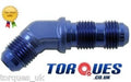 AN -6 (AN6 AN 06) 45 DEGREE Forged Bulkhead Fitting