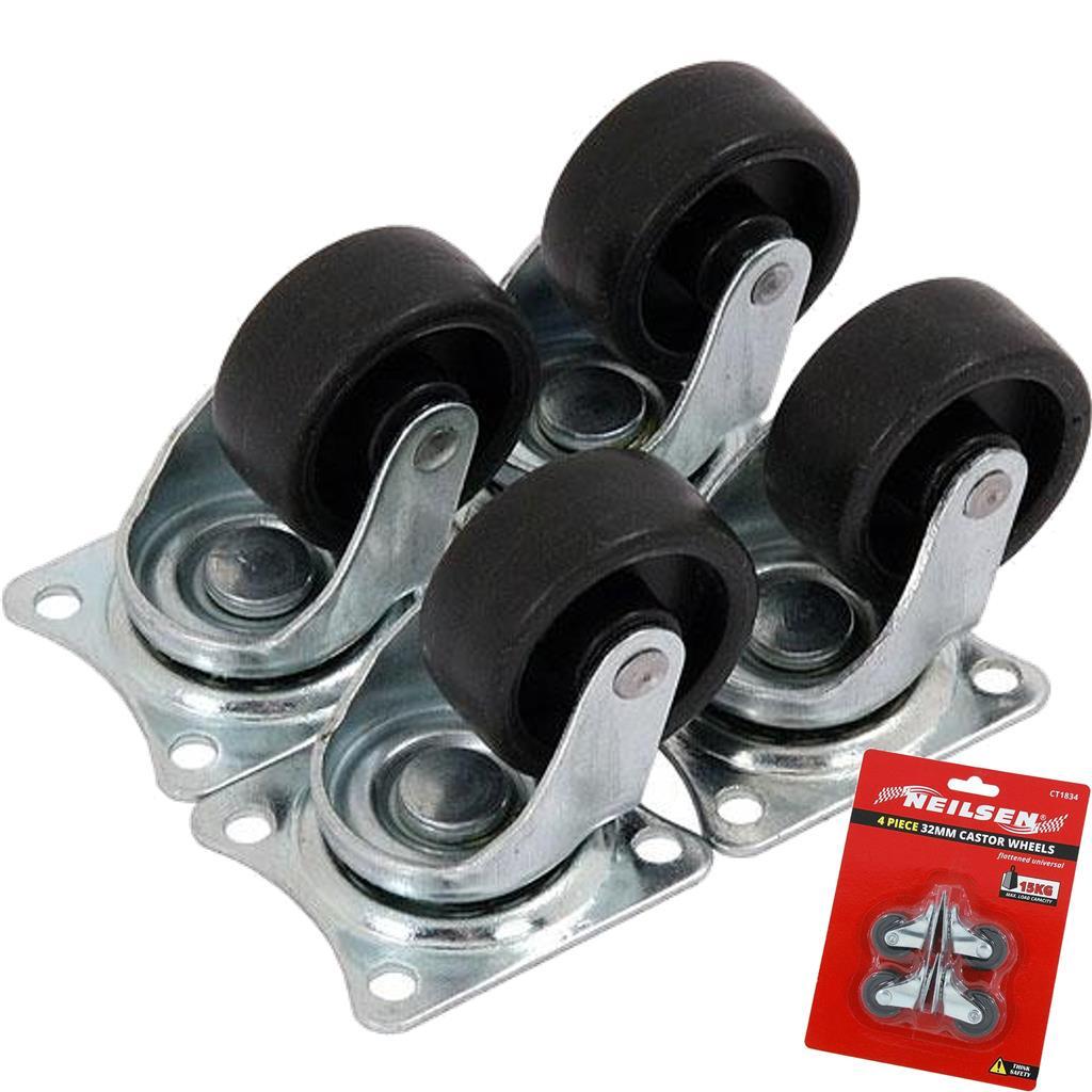 Neilsen 32mm Swivel Castor Wheels