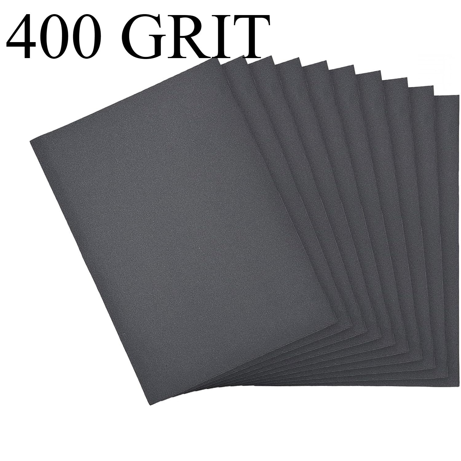 25pc 9 x 11 Inch Wet Dry Sandpaper Sheets 400 Grit by Unbranded