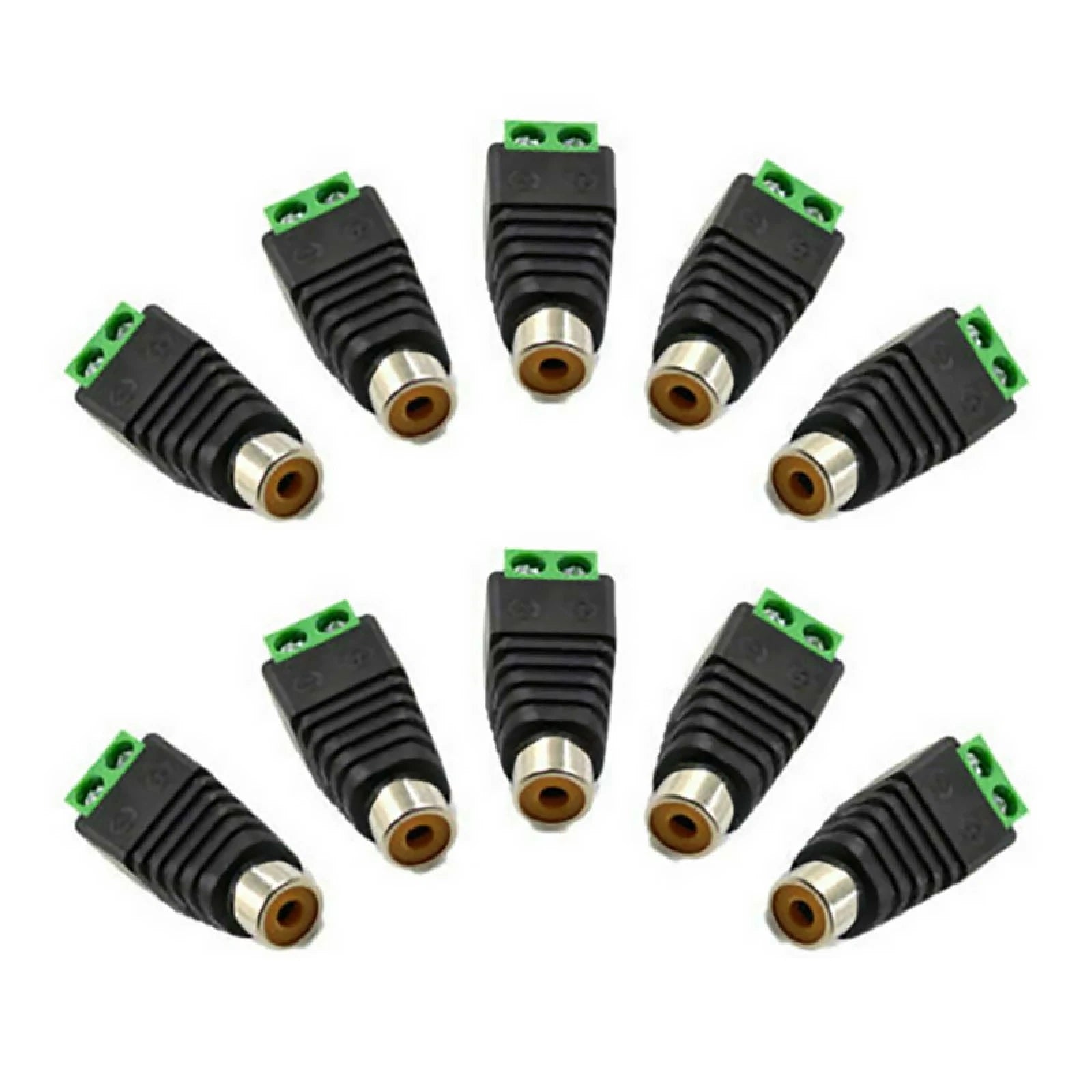 New Speaker Wire Cable To Audio Female Rca Connector Adapter Jack Plug