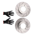 Front Drille&Slotted Brake Rotors for Toyota Sequoia 2001-2007 Tundra