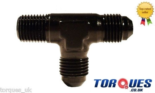 AN -3 (3AN) Tee Piece 1/8" NPT Adapter On The Run BLACK