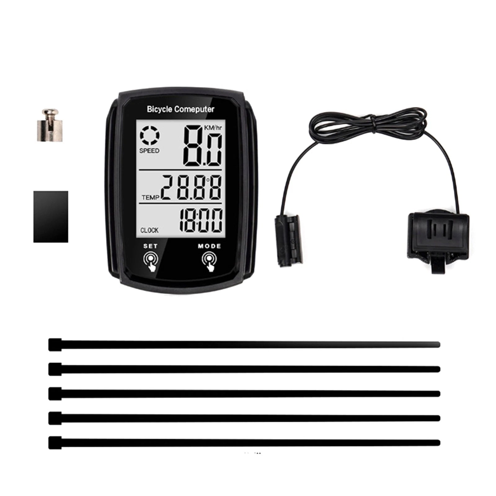 Waterproof Lcd Digital Bicycle Computer Bike Speedometer Odometer