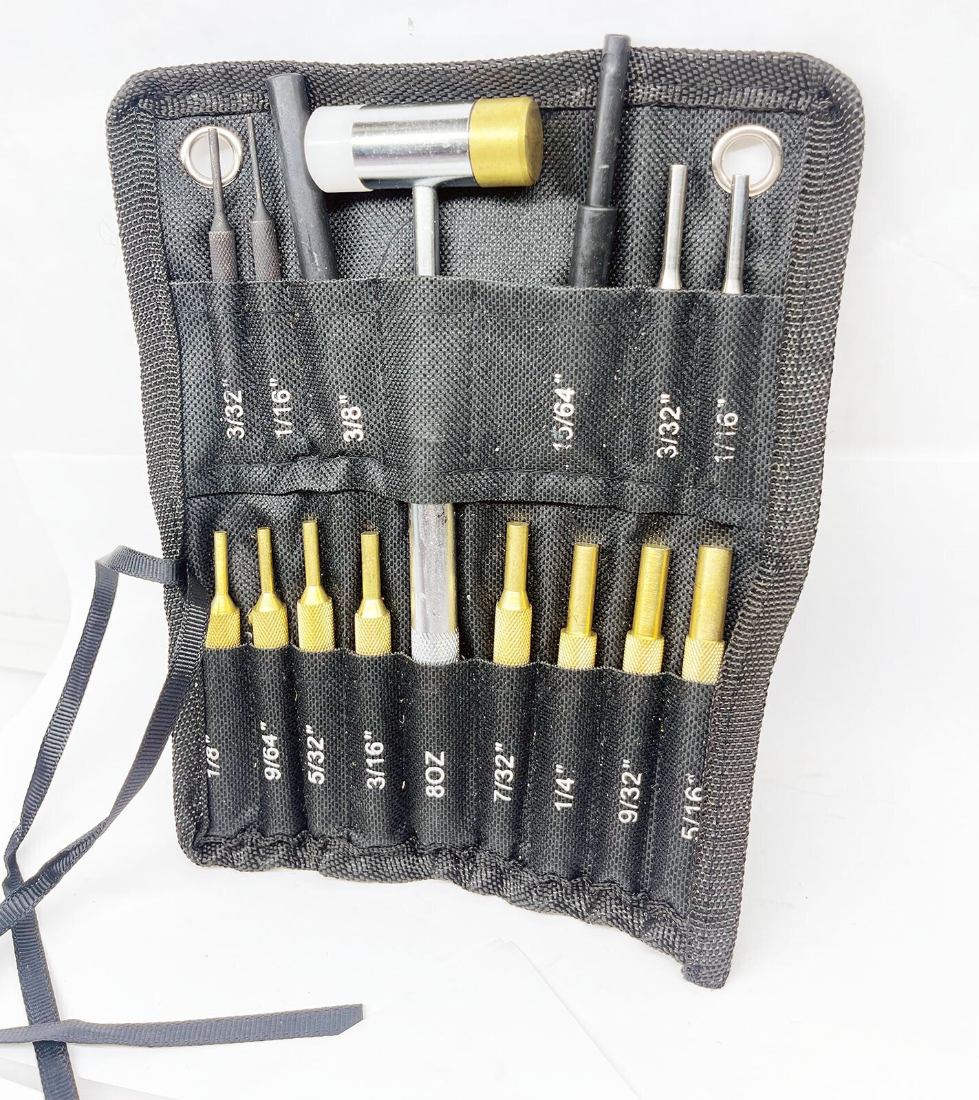 15pc Brass Steel Pin Punch Punches & Hammer Se For Firearm Repair Gunsmith Drift
