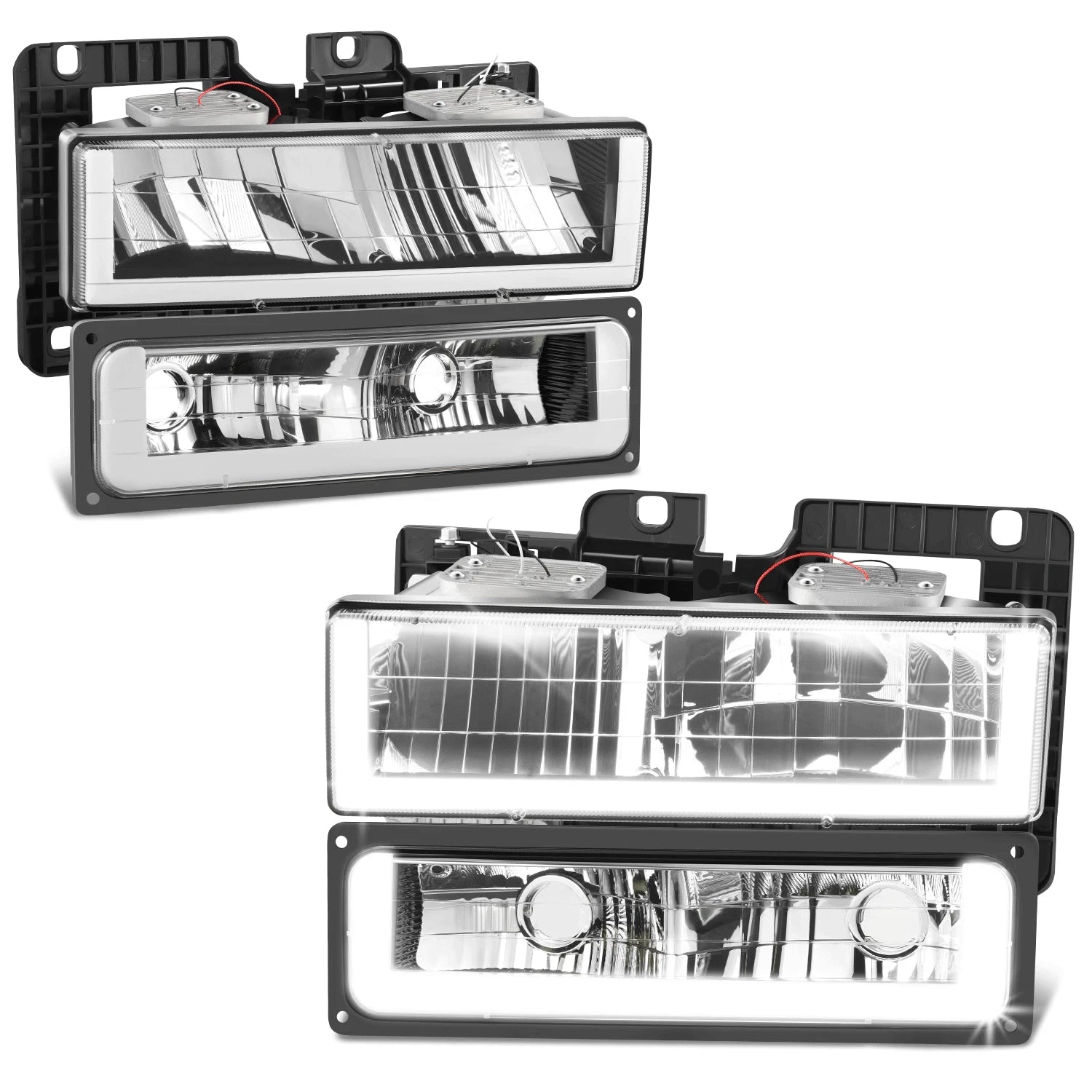 Fit 88-00 Chevy Gmc C/k U-shape Led Drl | Built Supply Co